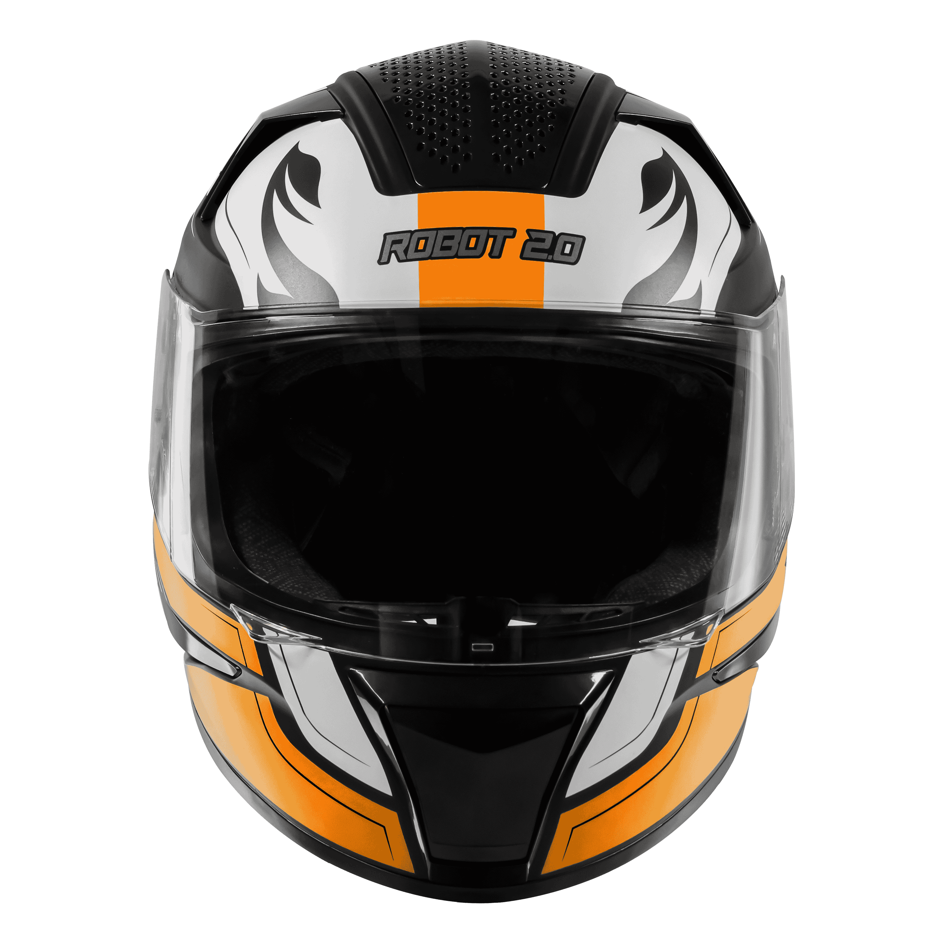 SBH-35 DOT ROBOT 2.0 REBORN MAT BLACK WITH ORANGE